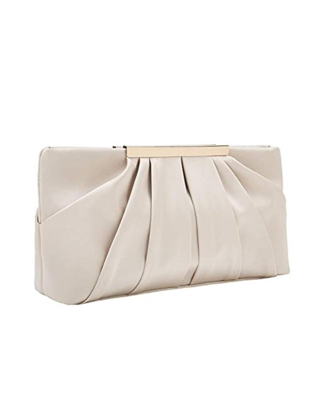 Clutch Evening Bag Elegant Pleated Satin Formal Handbag Simple Classy Purse for